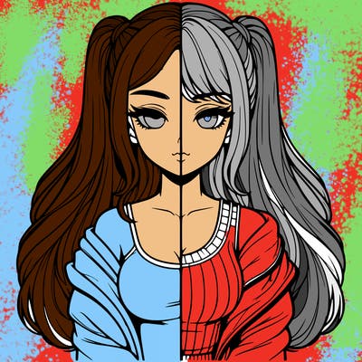 realistic girl split