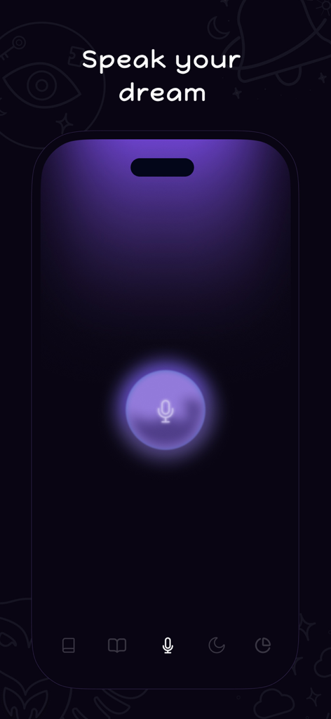 DreamOwl: Dream Journal - Voice recording interface for dream journaling in the DreamOwl app