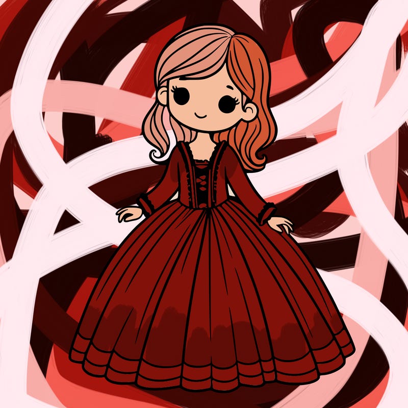 girl with a long dress