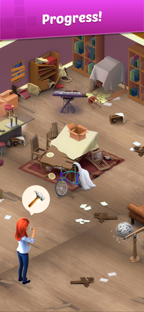 Emma si prepara a ristrutturare una stanza disordinata in Wordington