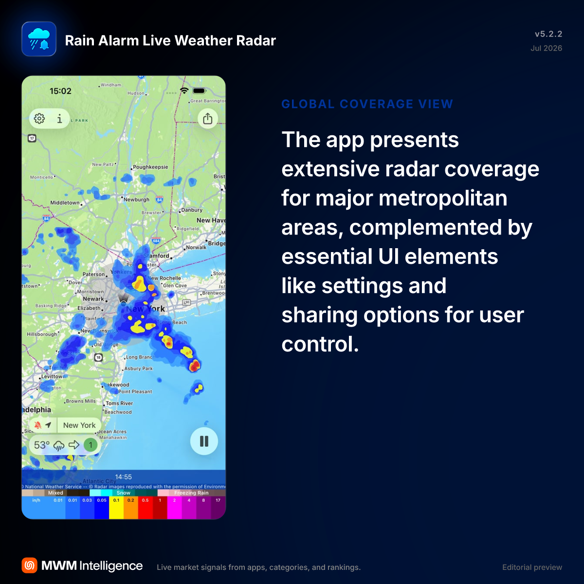 Rain Alarm Live Weather Radar - Weather App | MWM