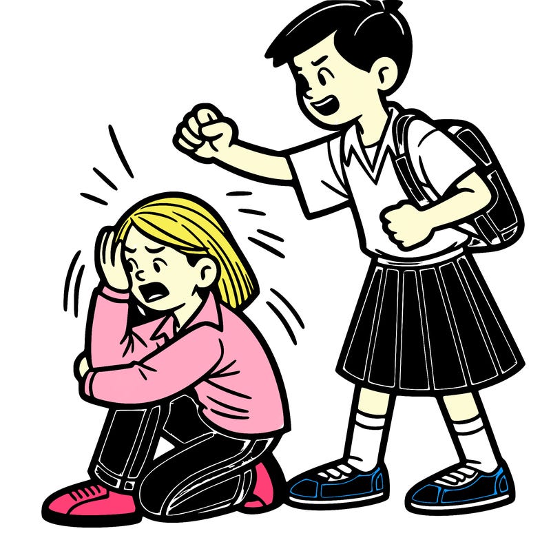 small girl getting bullied