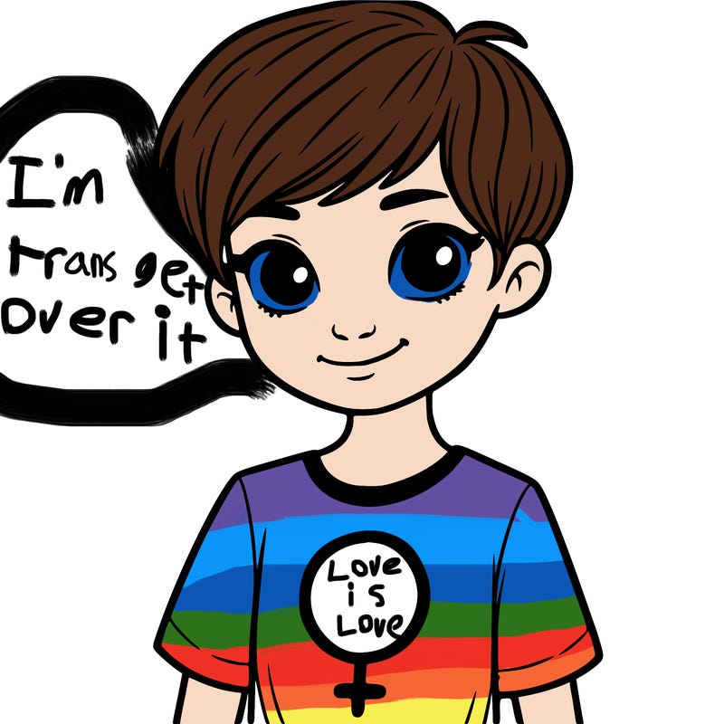 girl with pixie cut and feminist shirt