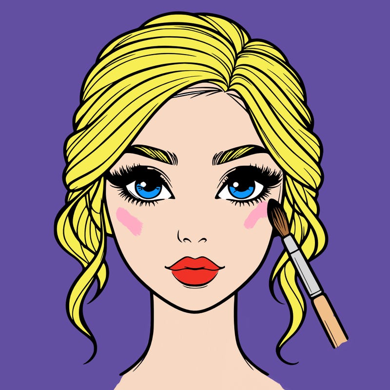 realistic person with makeup