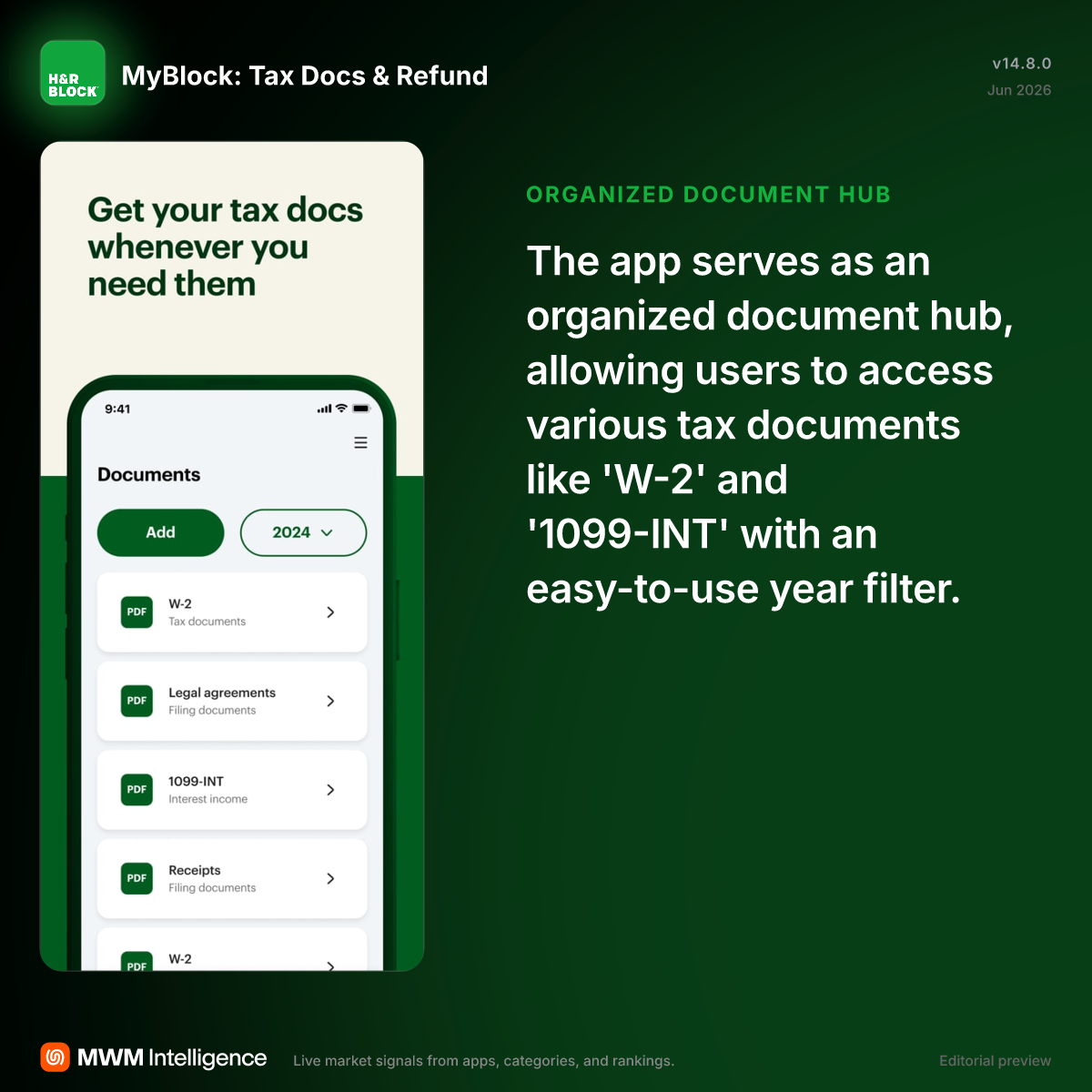 MyBlock: Tax Docs & Refund - Finance App | MWM