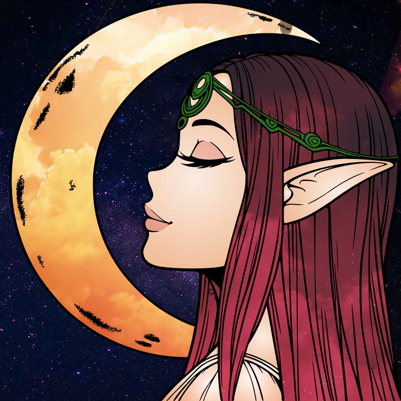 a realistic moon elf