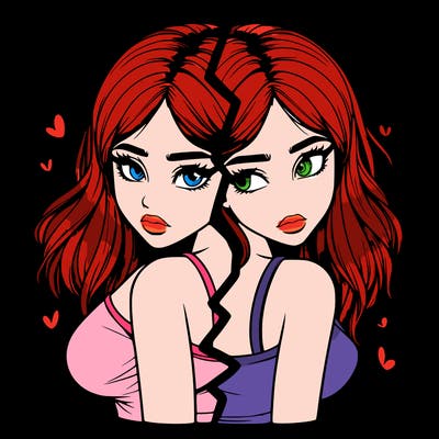 realistic girl split