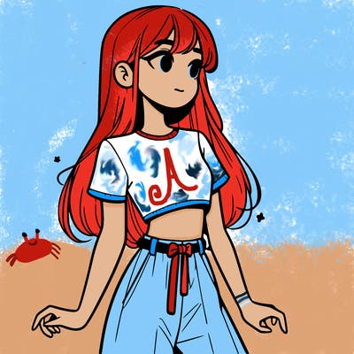 girl in a cute crop top