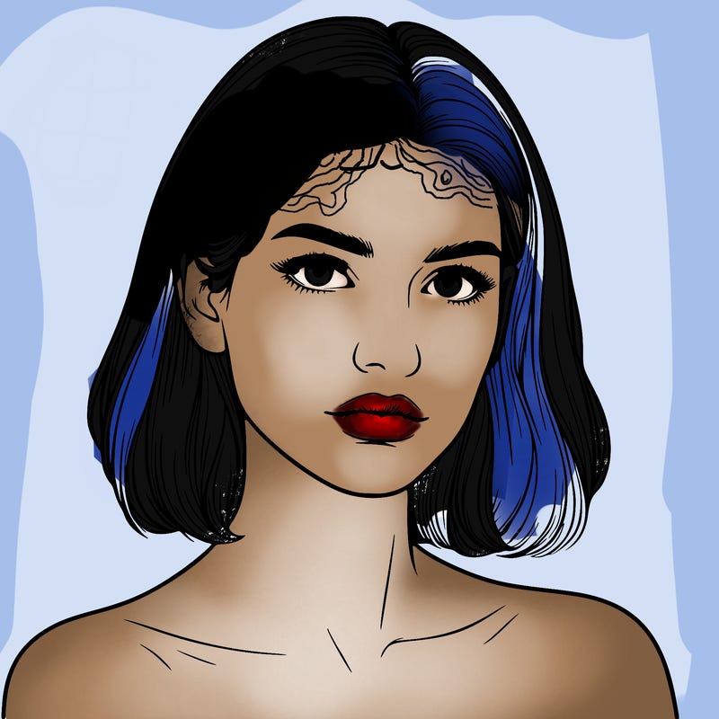 realistic portrait of woman