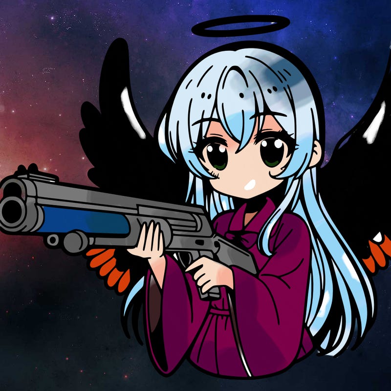 manga angel with a shot gun