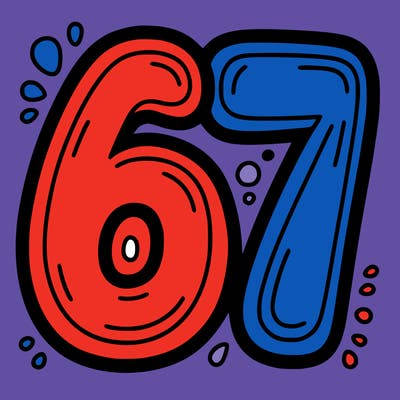 the number 67