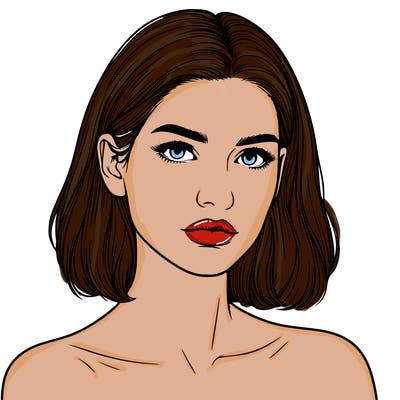 realistic portrait of woman