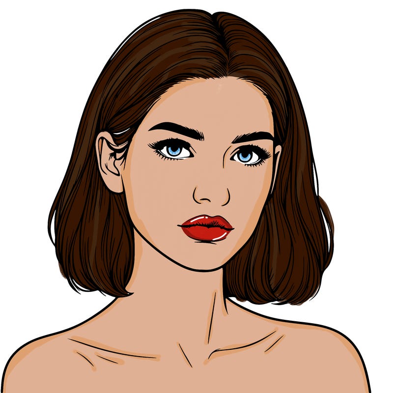 realistic portrait of woman