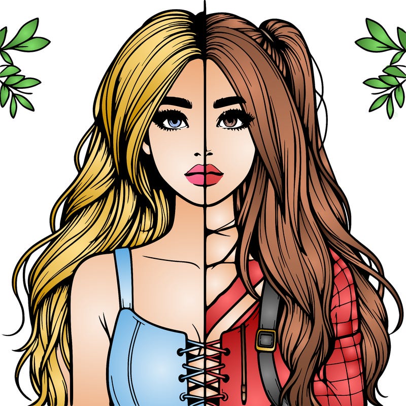 realistic girl split