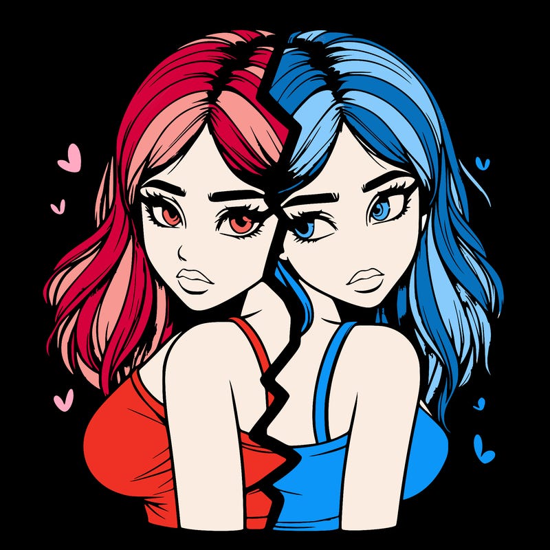 realistic girl split