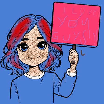 realistic girl holding up a sign