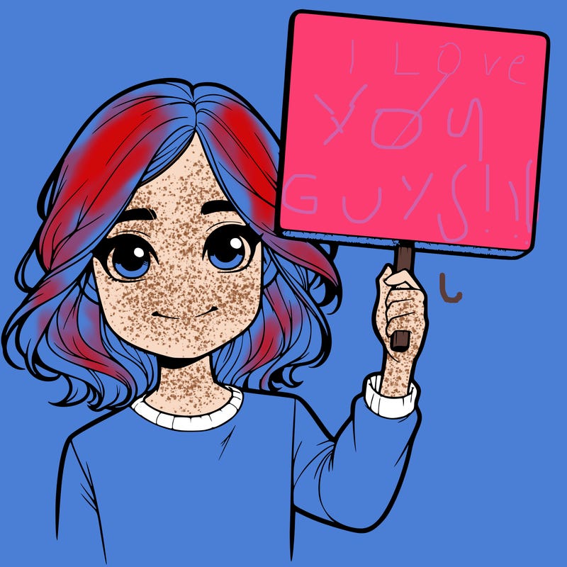 realistic girl holding up a sign