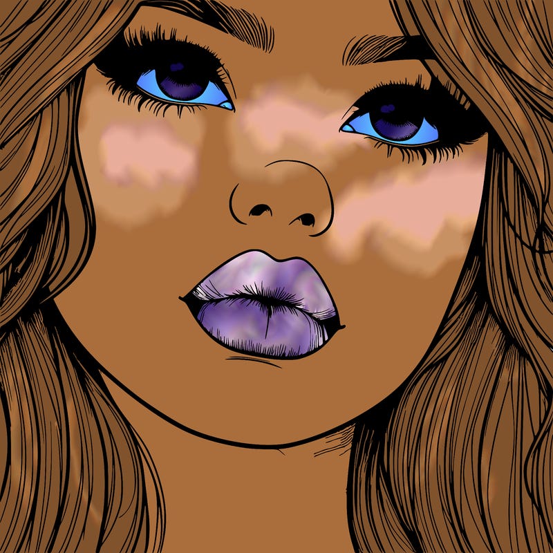 really realistic girl with lips