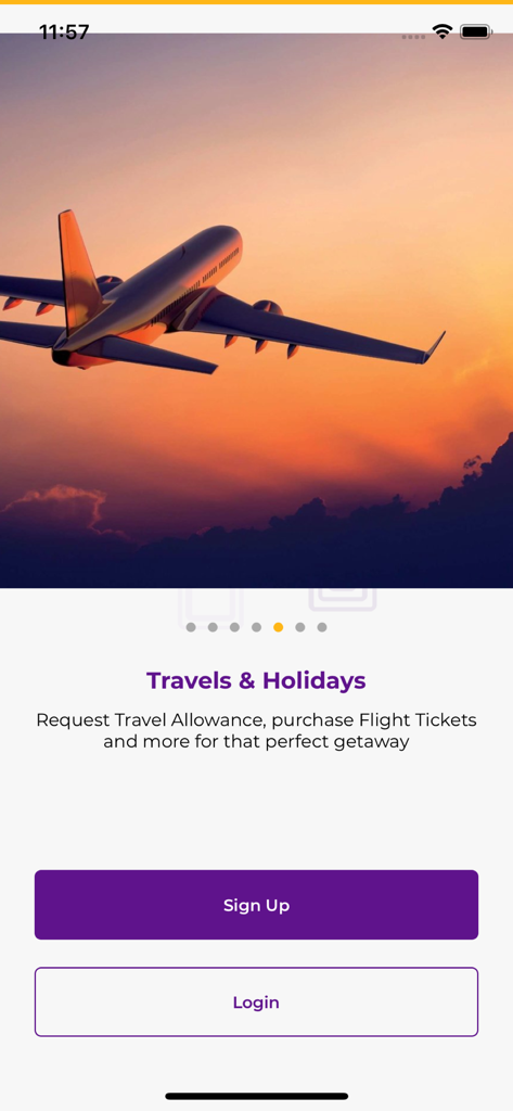 FCMB Mobile app interface showing travel and holiday services including flight ticket purchases