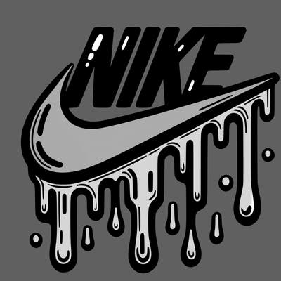dripping nike logo