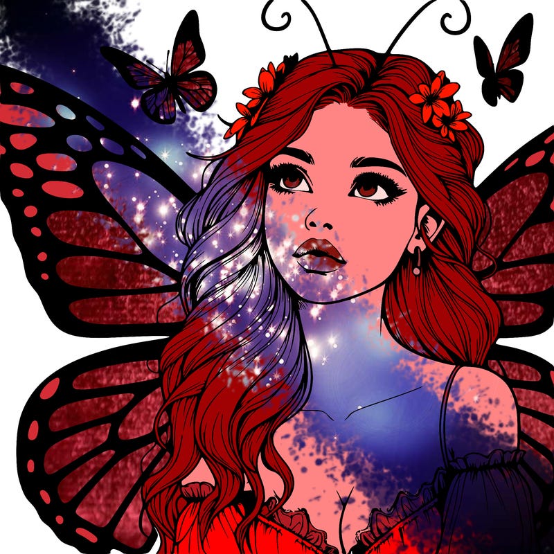 butterfly fairy realistic girl