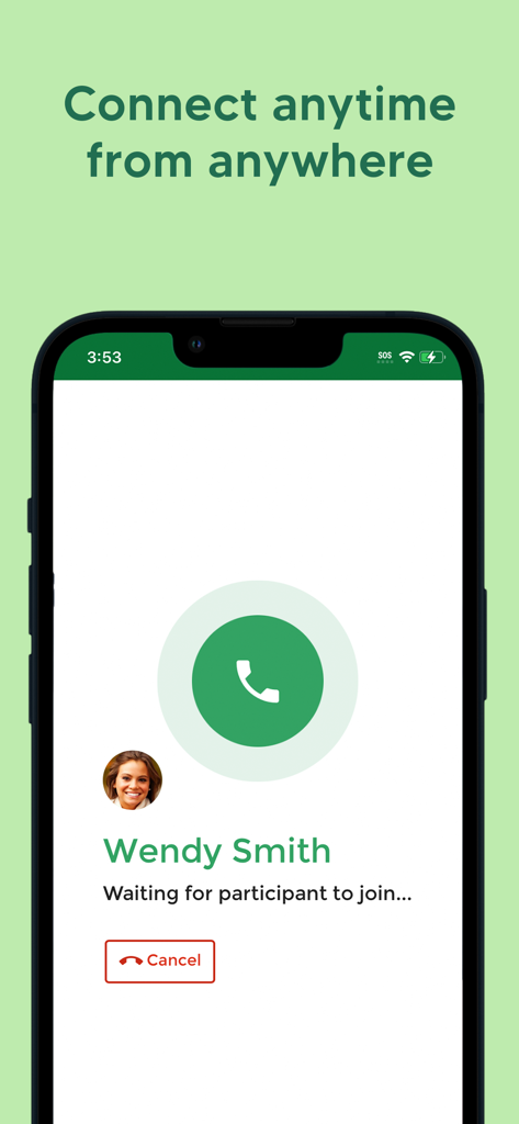 Practice Better app interface showing a virtual care video session