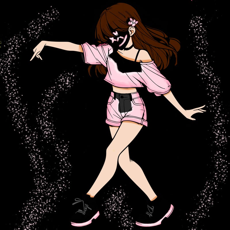 realistic girl danceing