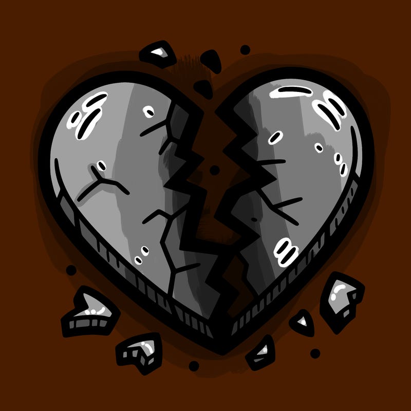 broken to pieces heart