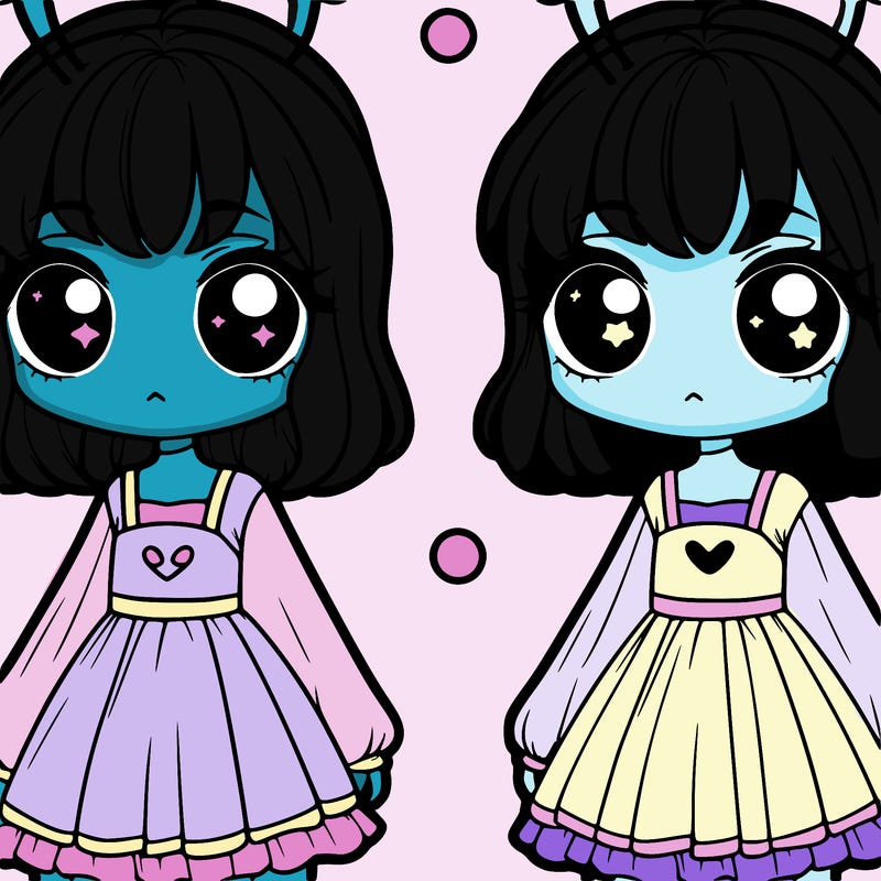 cute anime alien girl