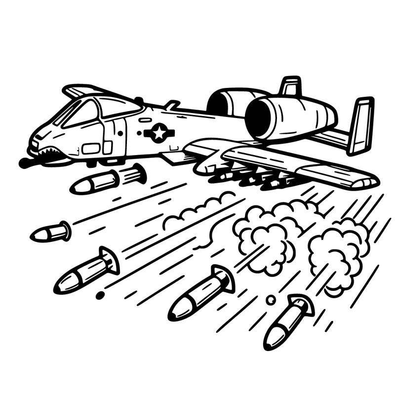 a-10 warthog airstrike on ground troops