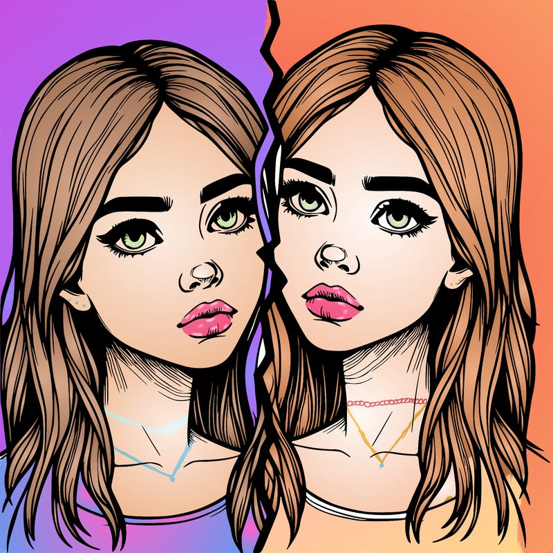 realistic girl split