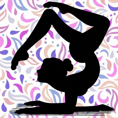 gymnast doing contortion pose