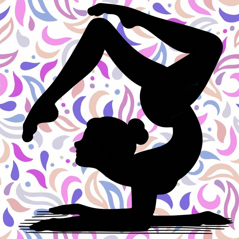 gymnast doing contortion pose