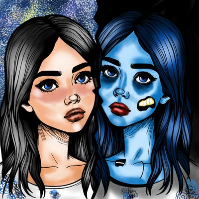 realistic girl split