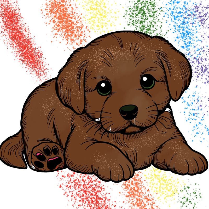 a cute realistic puppy