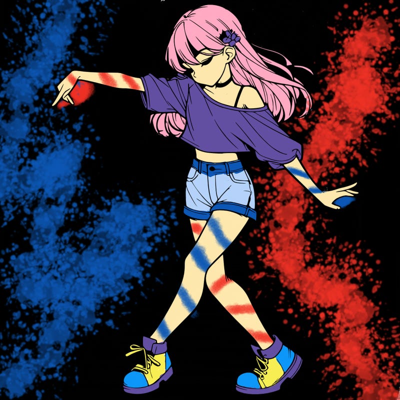 realistic girl danceing