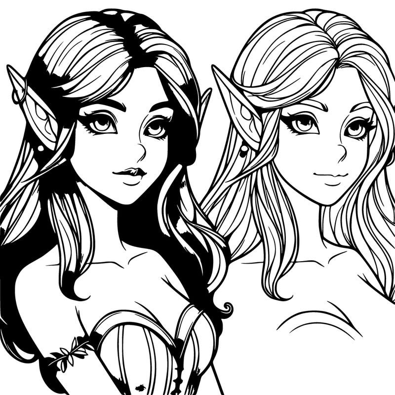 realistic beautiful elf girl