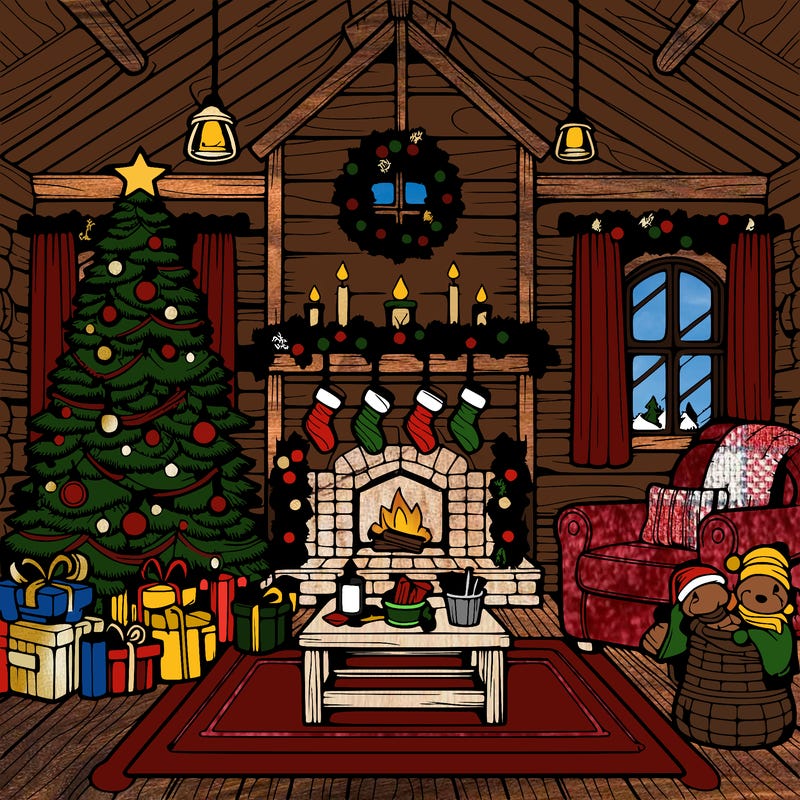 christmas house interior