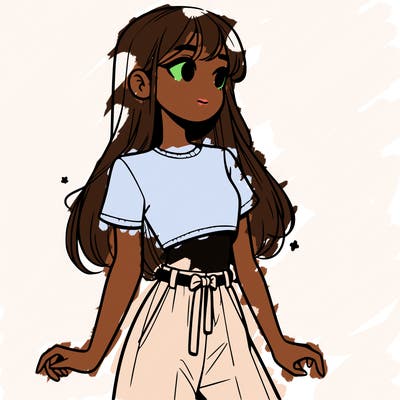 girl in a cute crop top