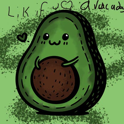 an avocado hugging an avocado