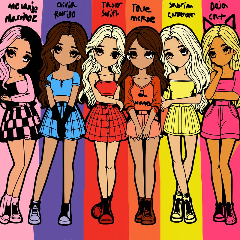 a group of girls realistic