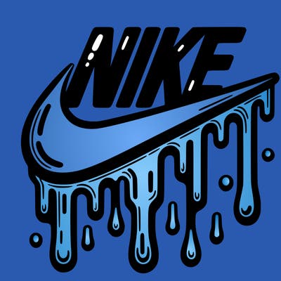 dripping nike logo
