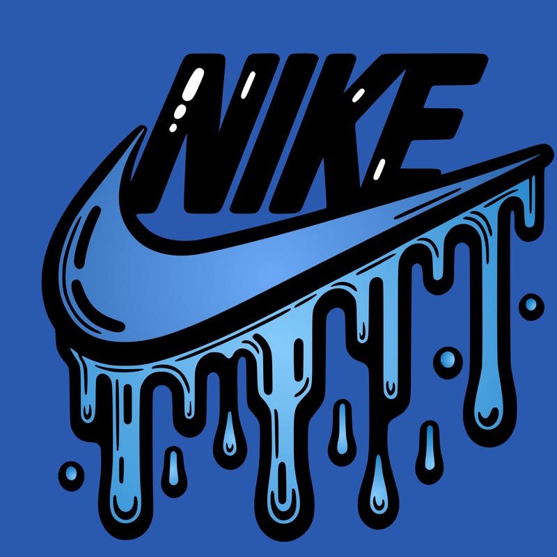 dripping nike logo