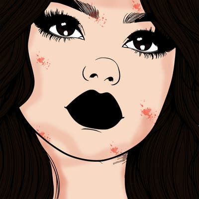 really realistic girl with lips