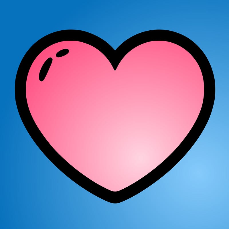a blank heart