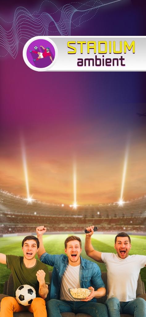 음성 변조 앱에 경기장 배경 음향 효과가 적용된 채 응원하는 세 친구