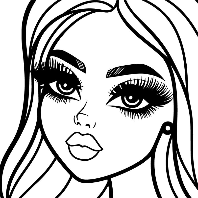 a girl with bold and glamorous makeup on