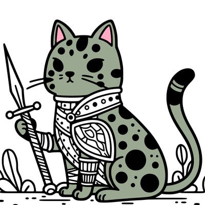 warrior cat with spots