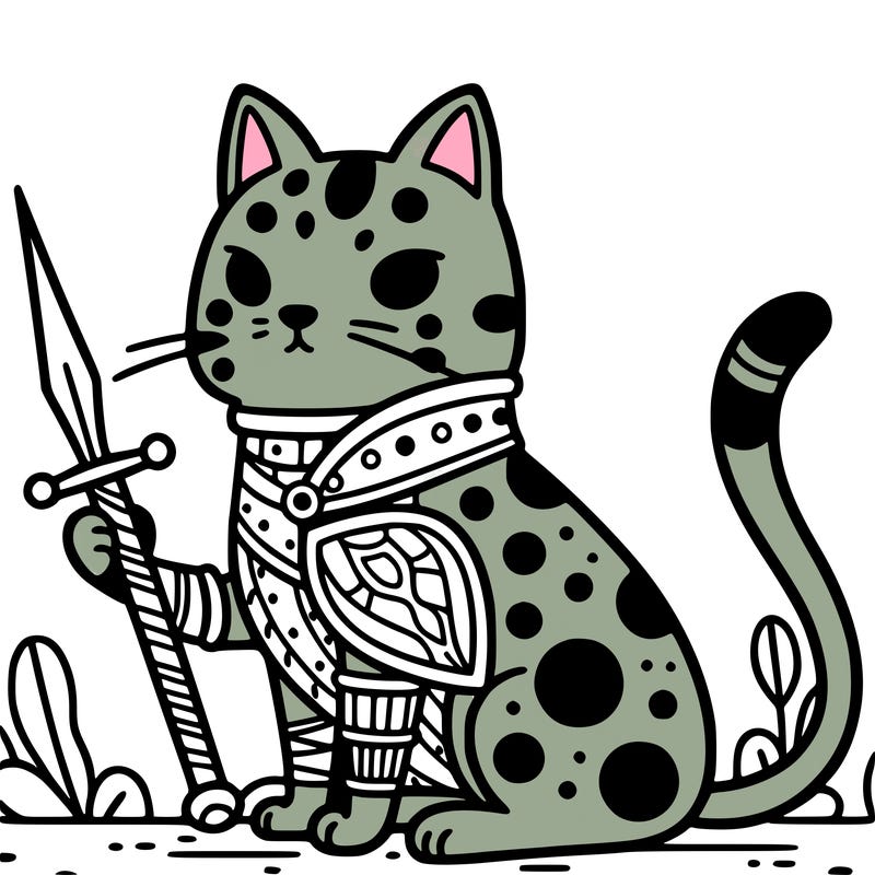warrior cat with spots