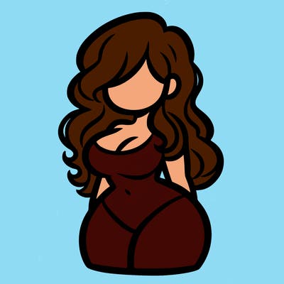 curvy woman with hair